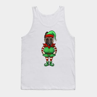 Belgian Malinois Christmas Elf Tank Top